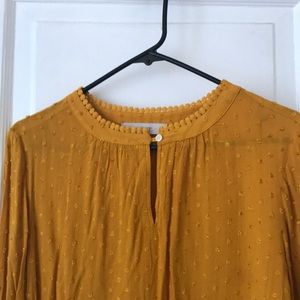Gold Ann Taylor Loft Blouse